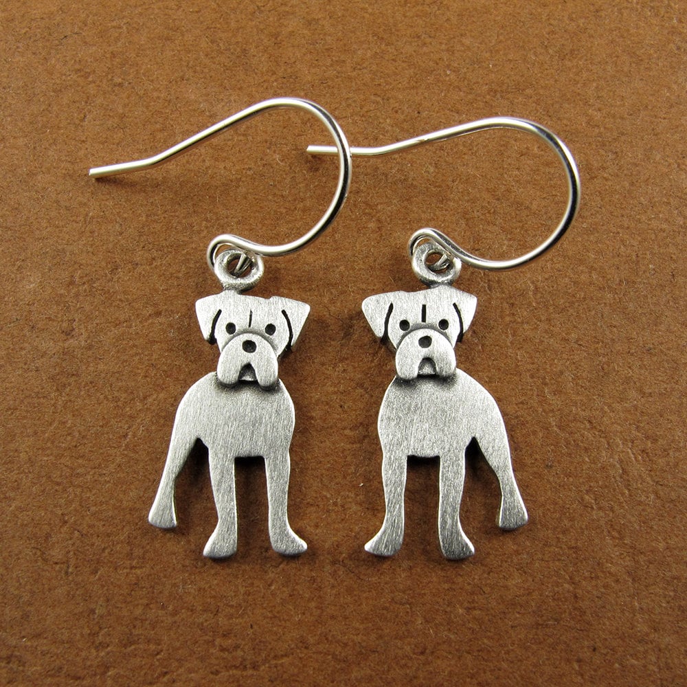 Boxer Earrings - Silver Plated