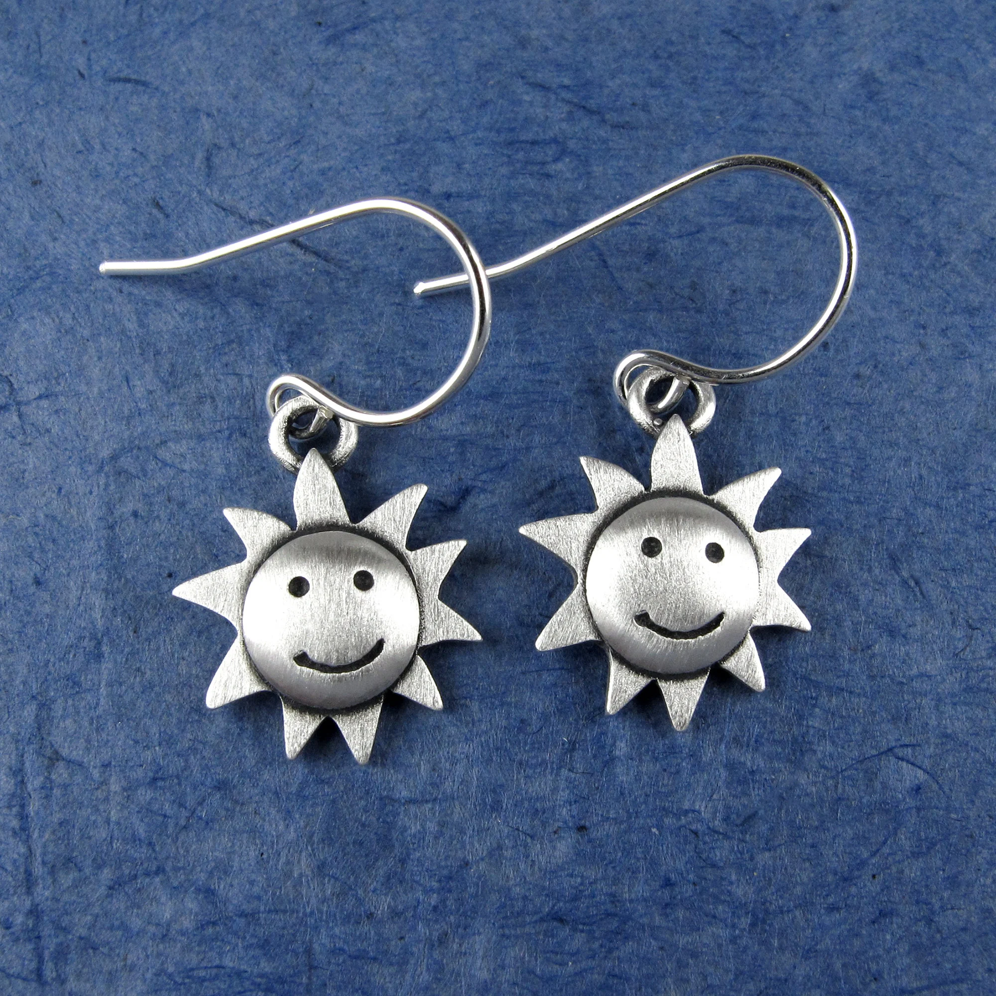 Sun Earrings - Silver Plated