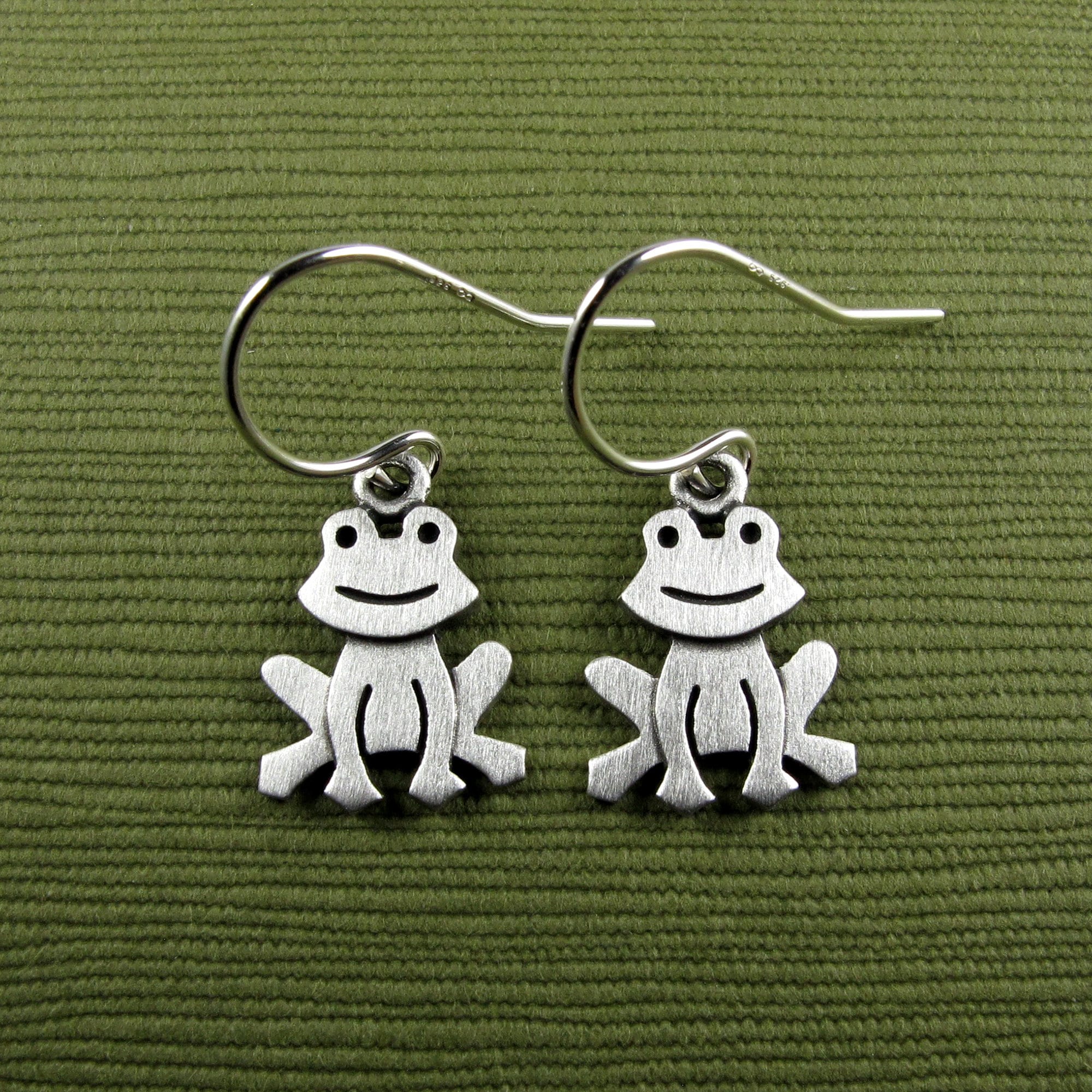 Frog Earrings - Silver Plated