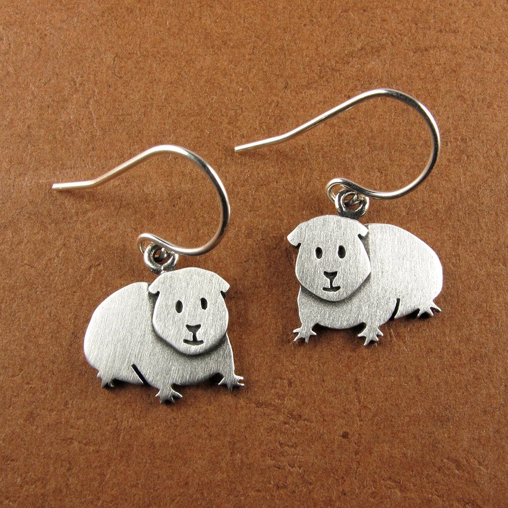 Guinea Pig Earrings - Silver Plated