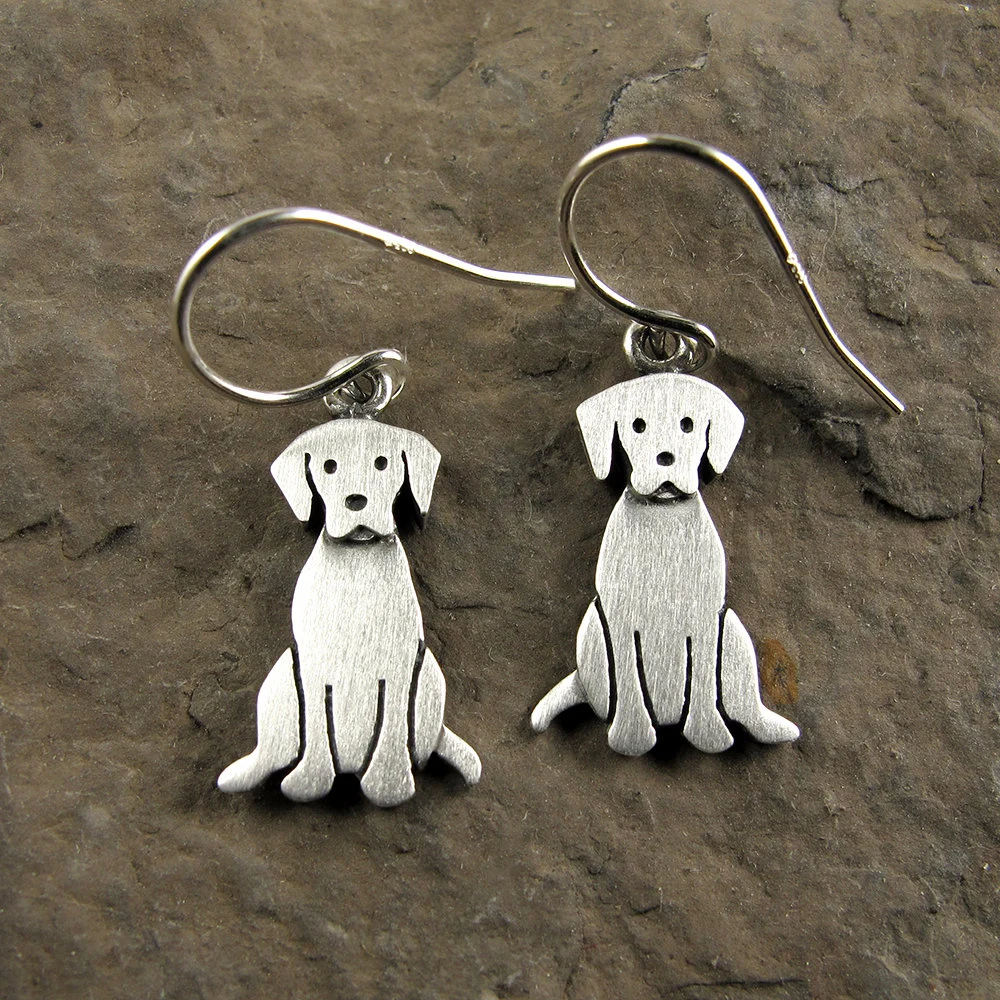 Labrador Retriever Earrings - Silver Plated