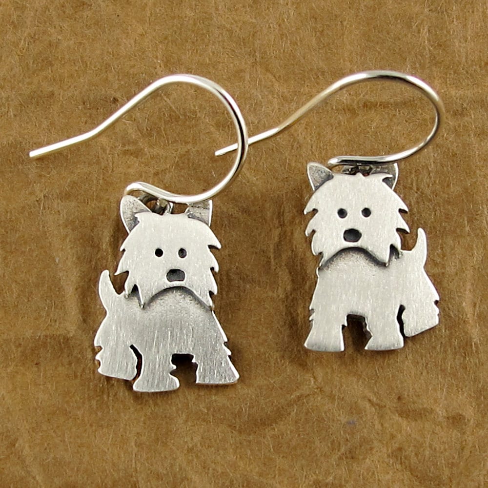 Westie Earrings - Silver Plated