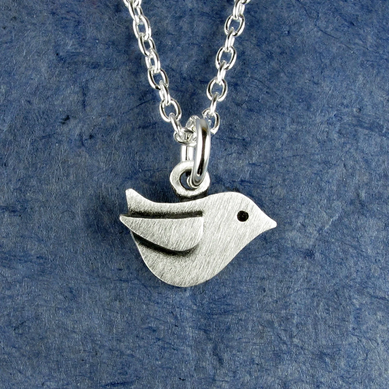 Bird Pendant Necklace - Silver Plated