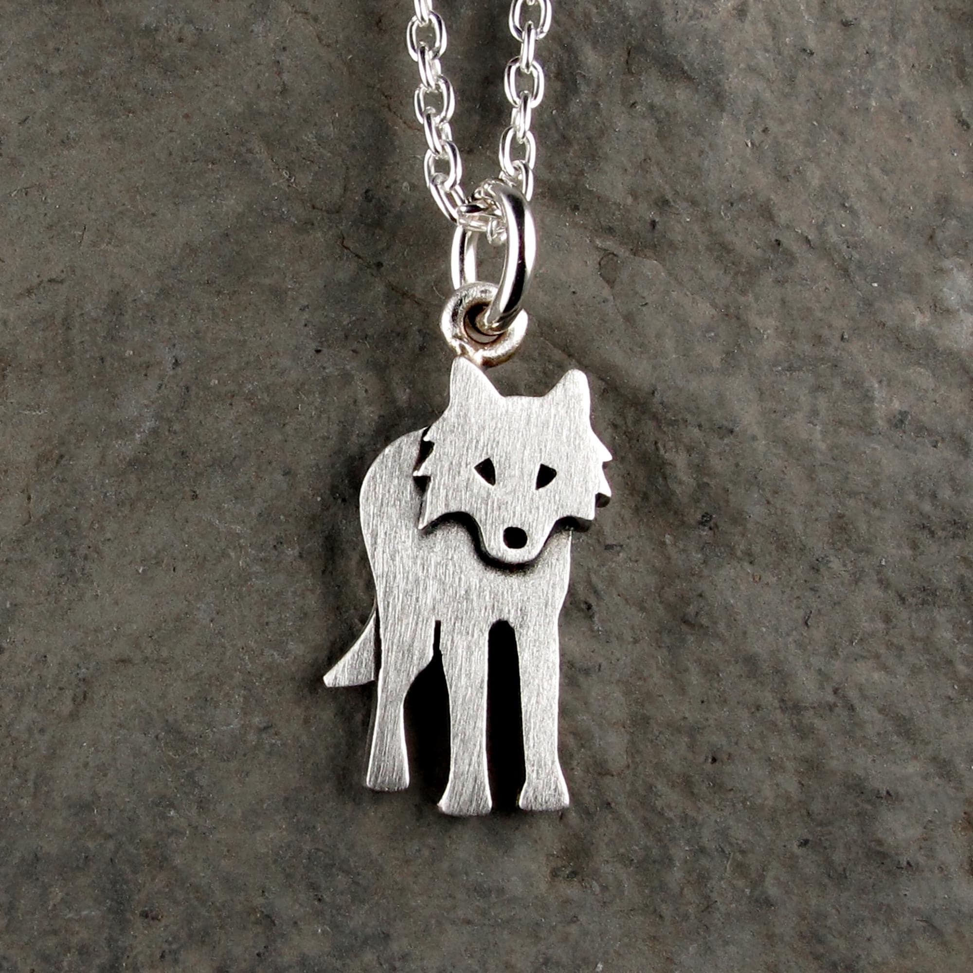 Wolf Pendant Necklace - Silver Plated