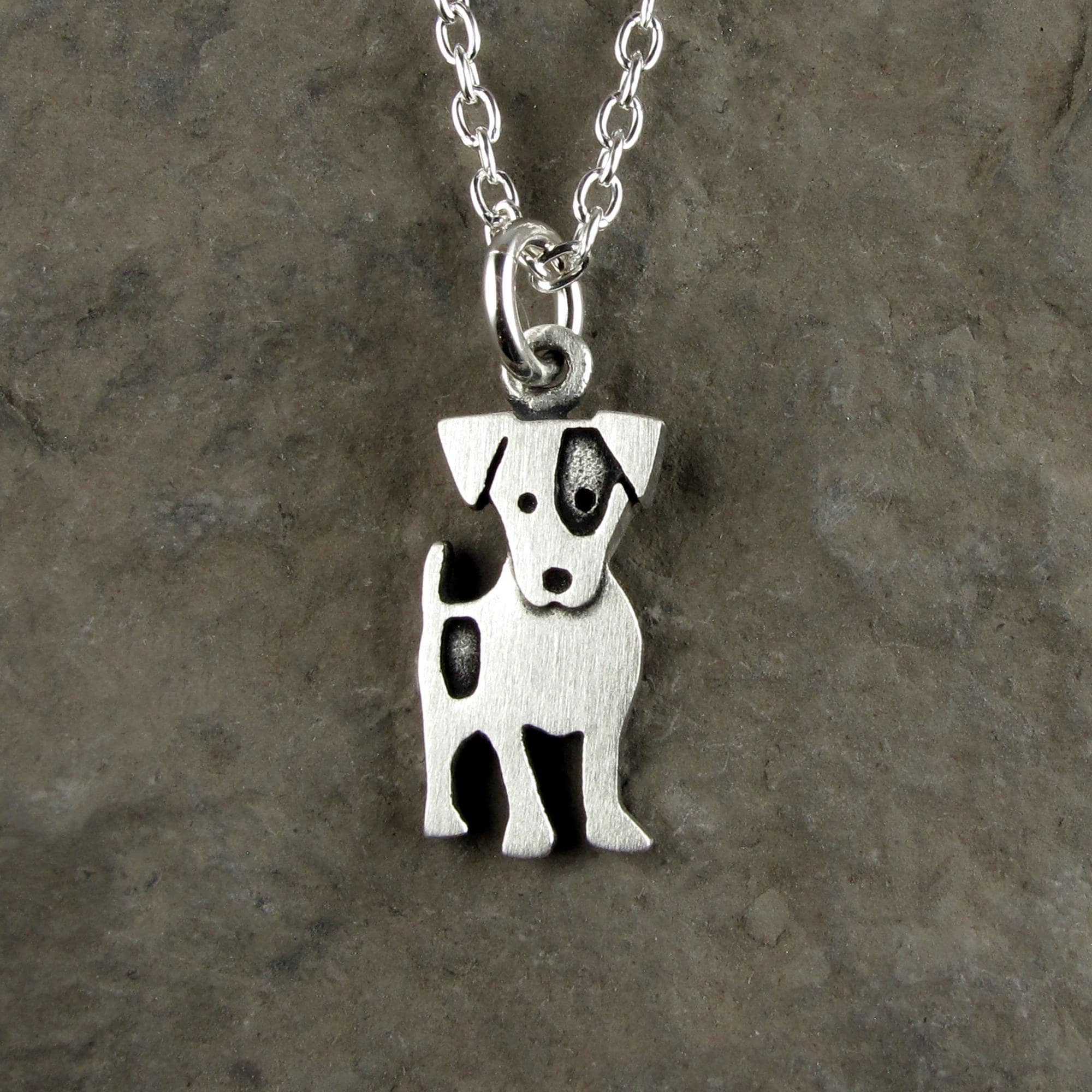 Jack Russell Terrier Pendant Necklace - Silver Plated