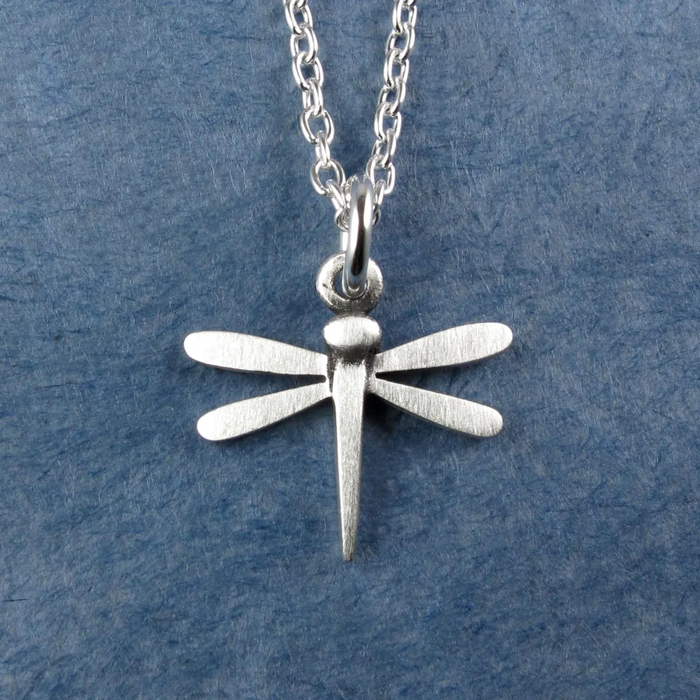 Dragonfly Pendant Necklace - Silver Plated