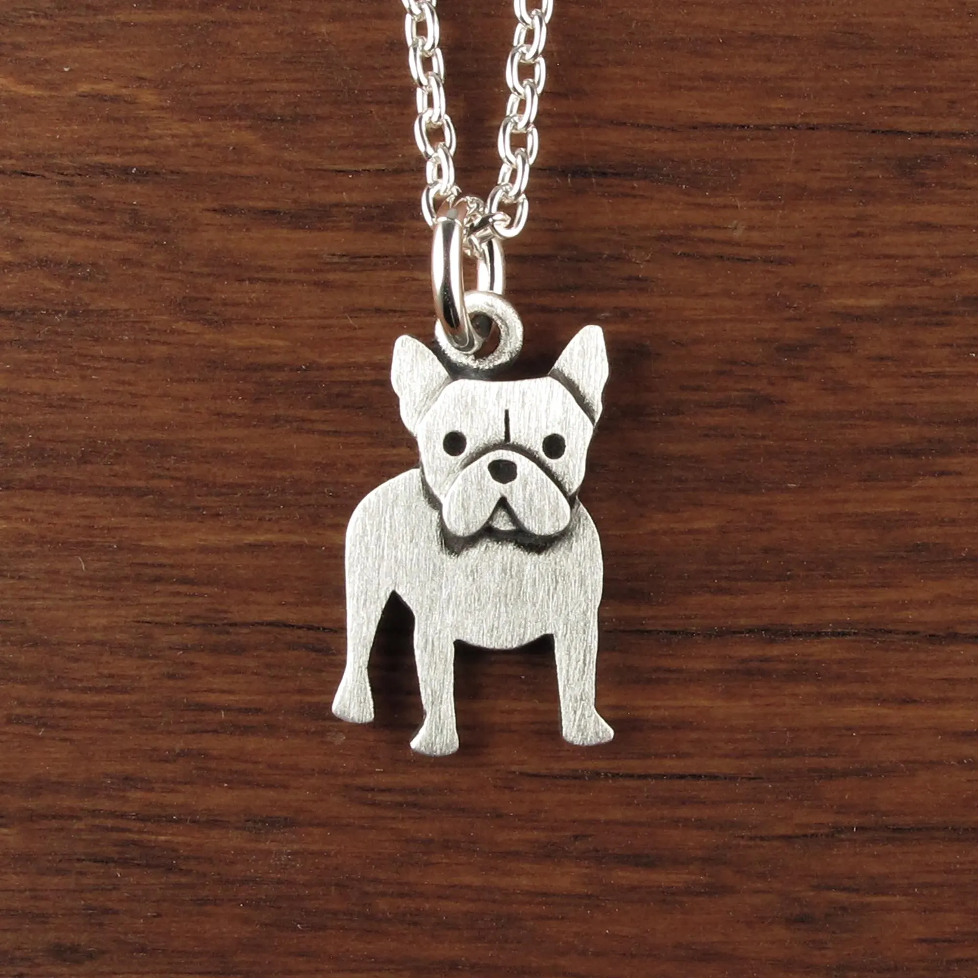 French Bulldog Pendant Necklace - Silver Plated