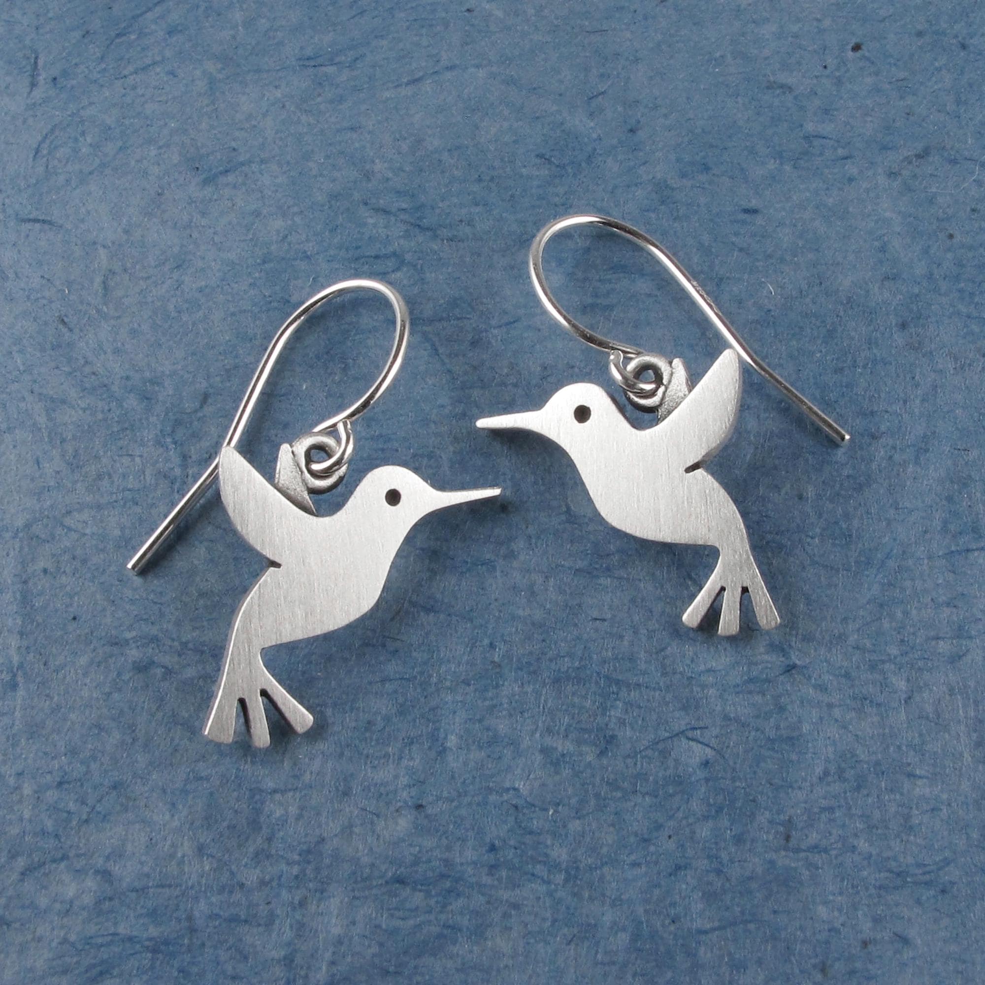 Hummingbird Earrings - Silver Plated