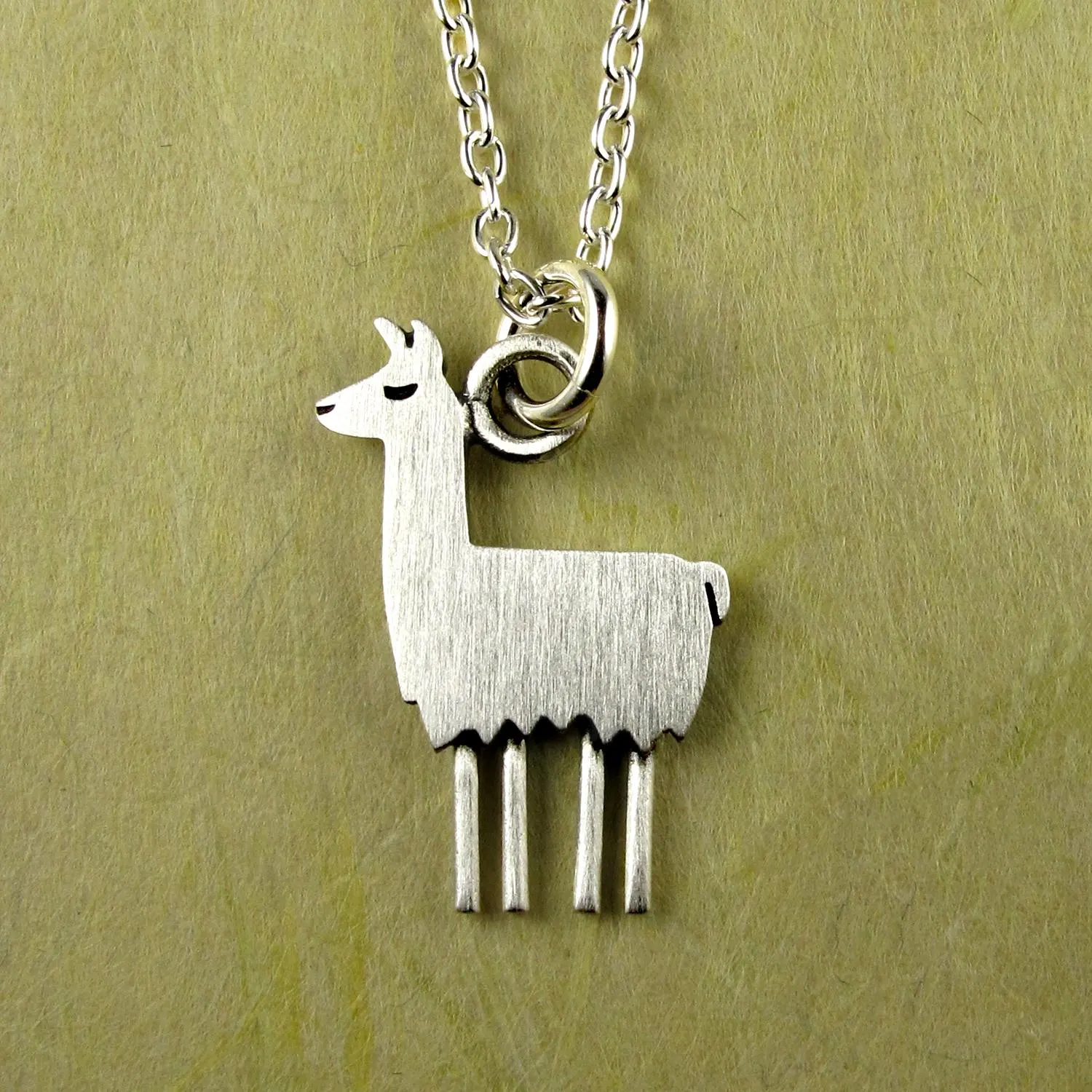 Llama Pendant Necklace - Silver Plated