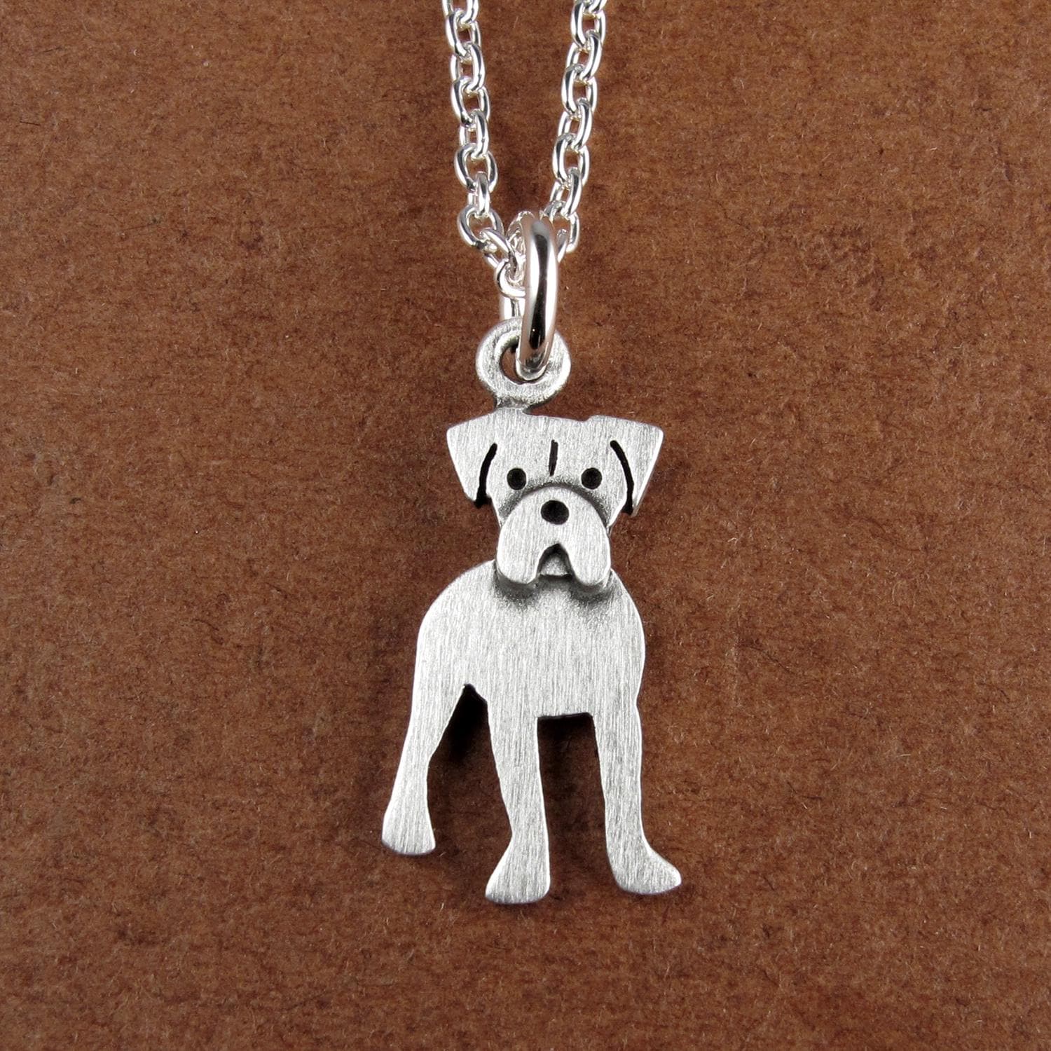 Boxer Pendant Necklace - Silver Plated