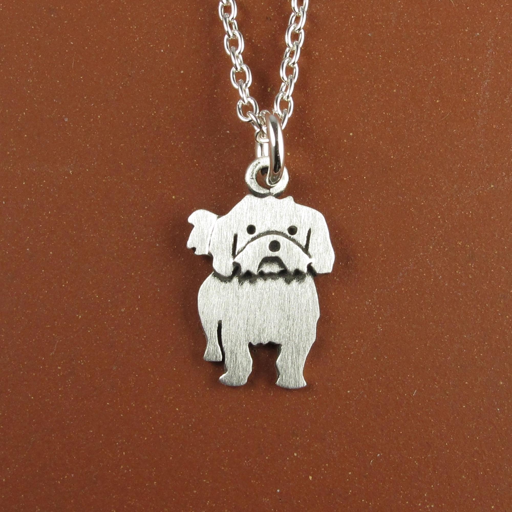 Shih Tzu Pendant Necklace - Silver Plated