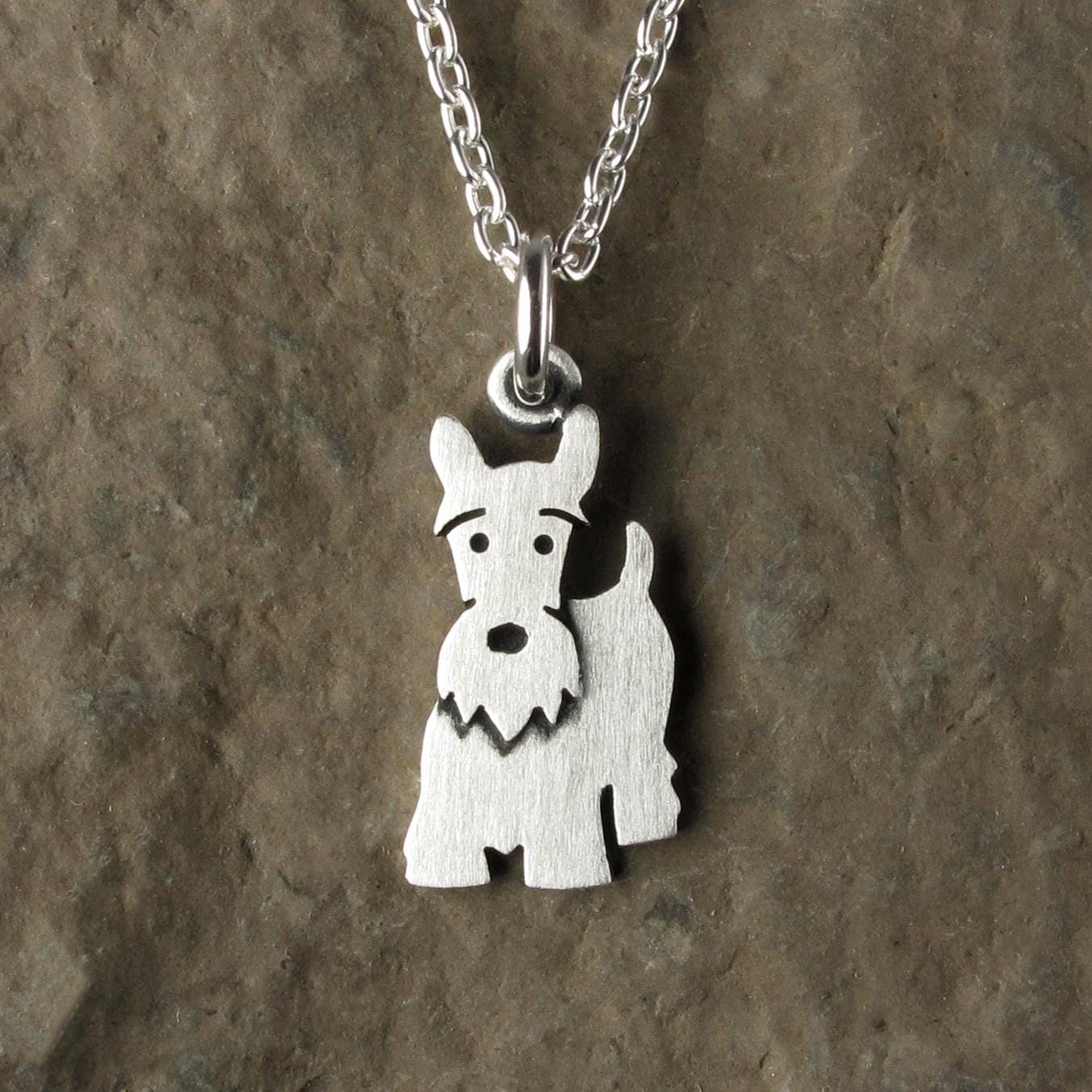 Scottish Terrier Pendant Necklace - Silver Plated