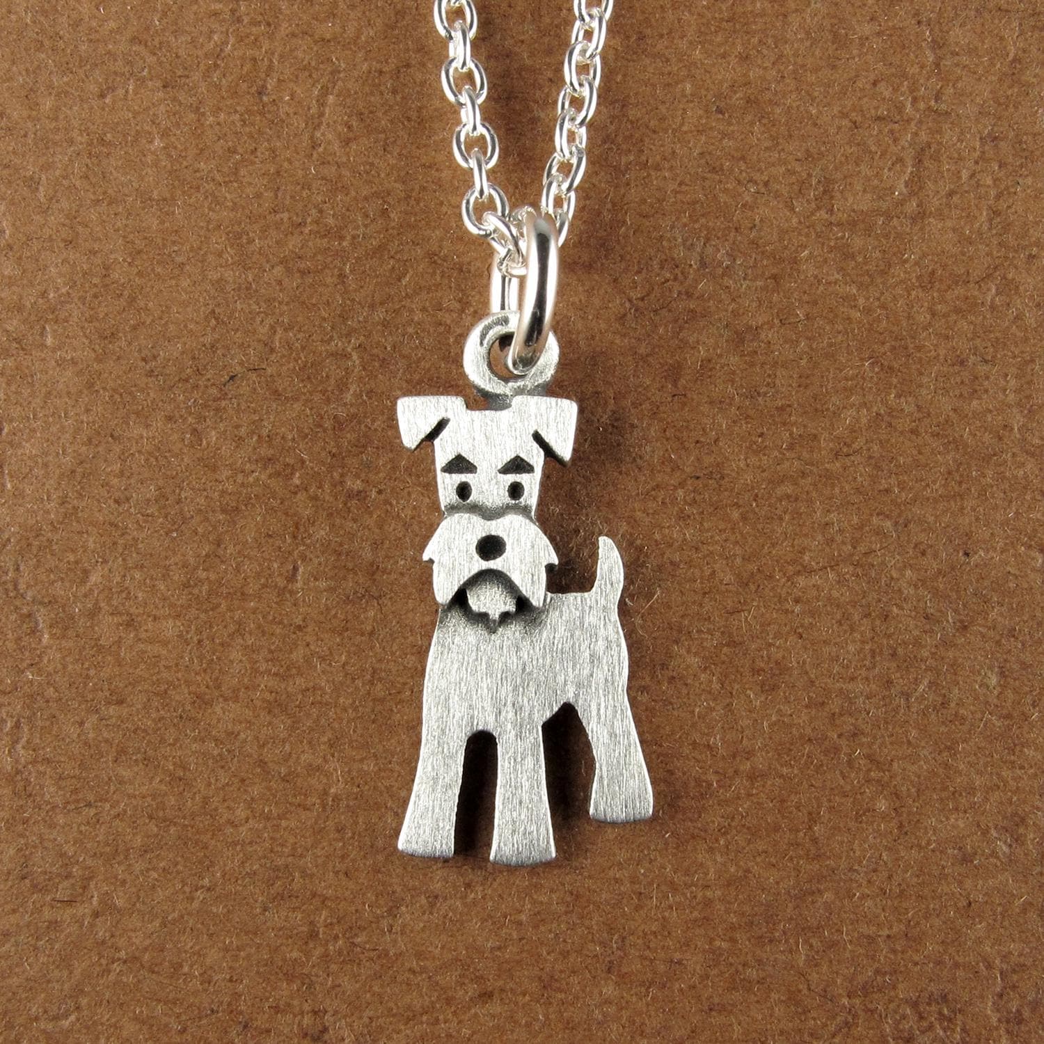 Schnauzer Pendant Necklace - Silver Plated