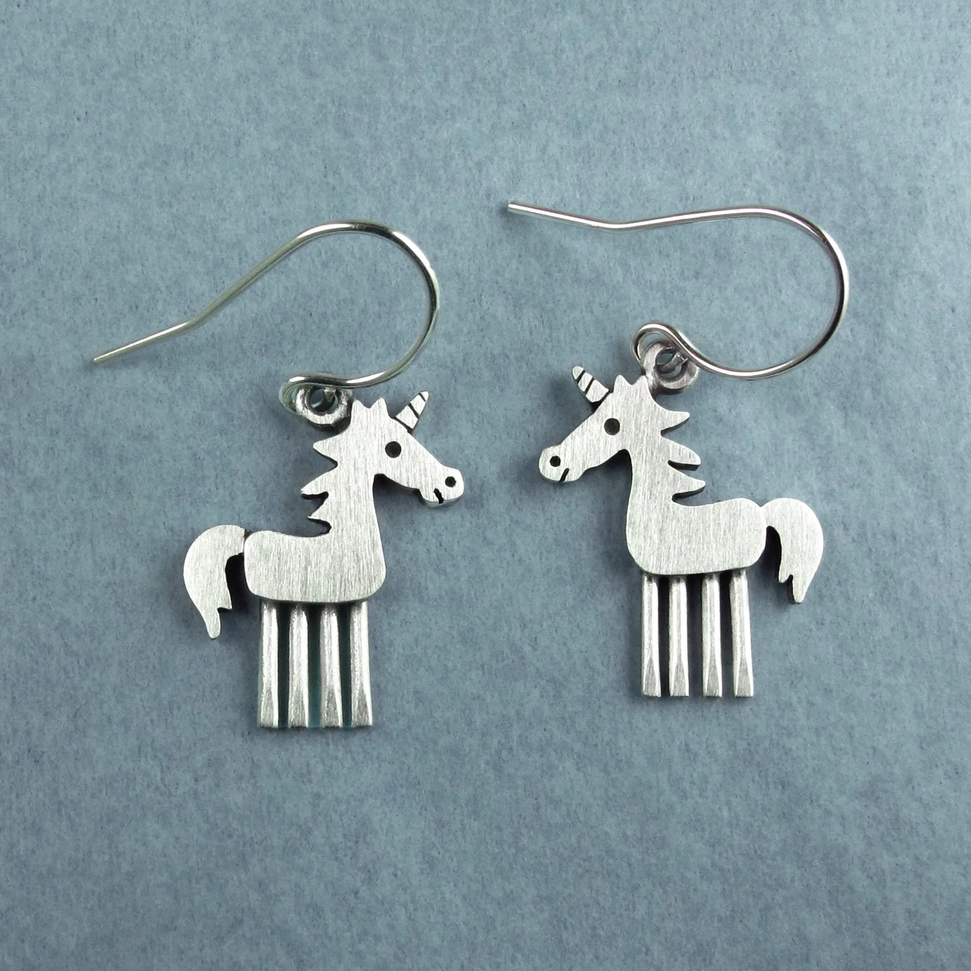 Unicorn Earrings - Silver Plated