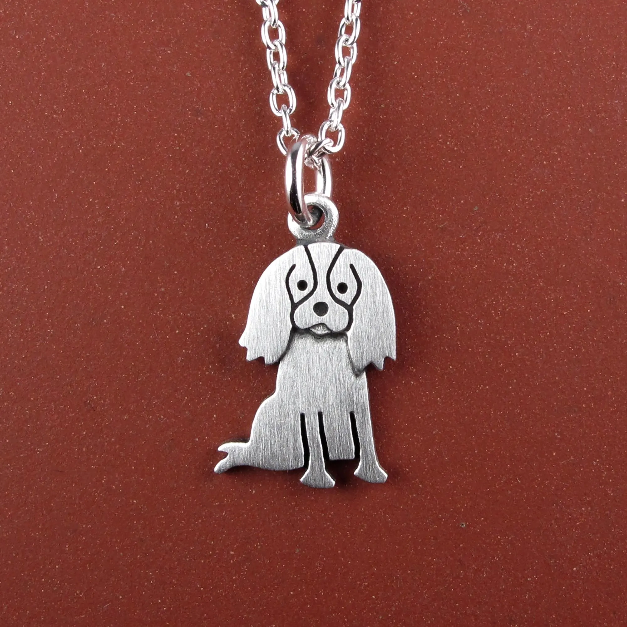 Cavalier King Charles Pendant Necklace - Silver Plated