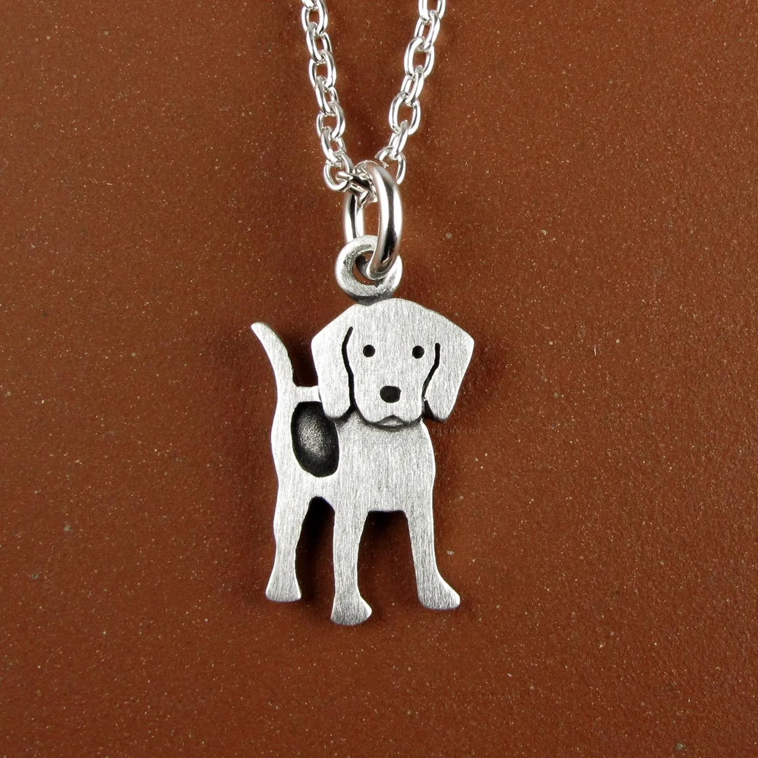 Beagle Pendant Necklace - Silver Plated