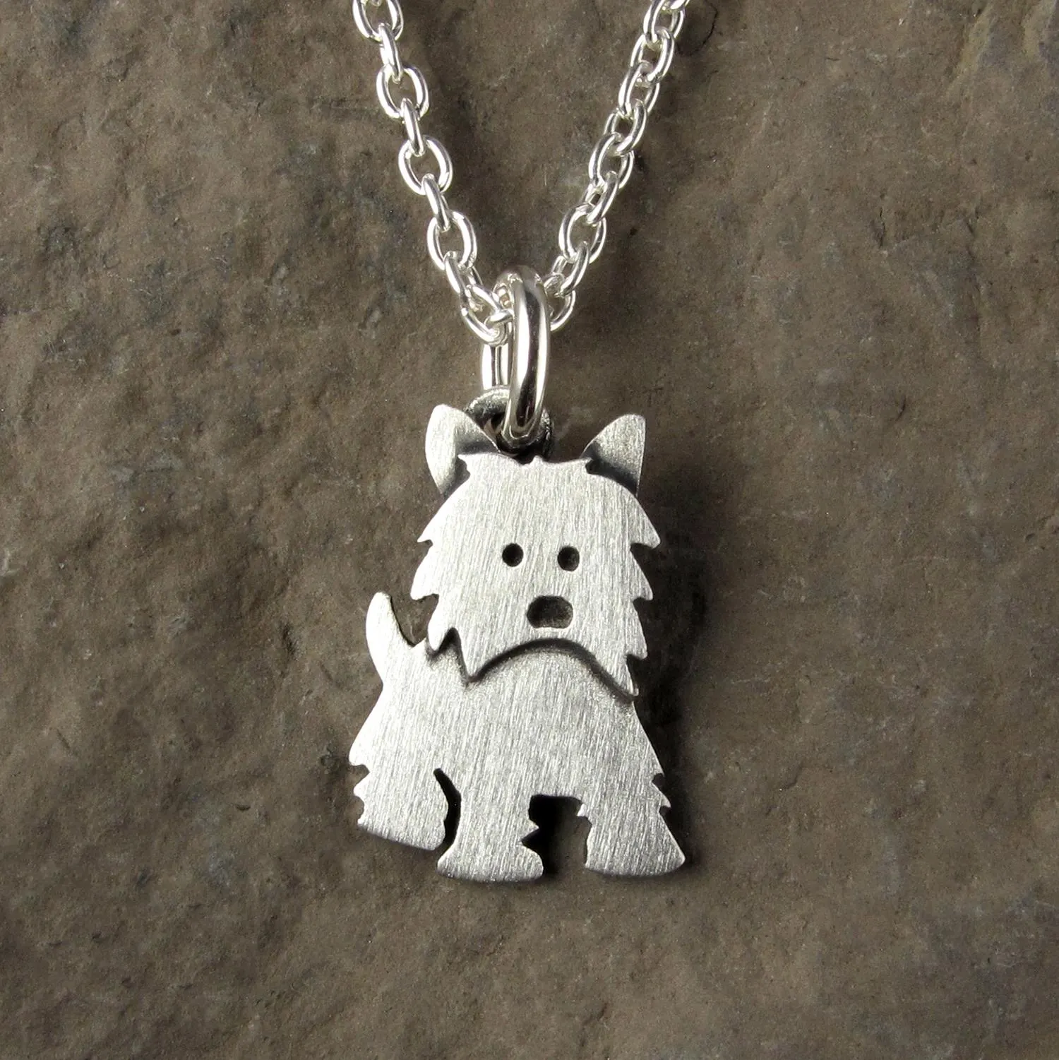Westie Pendant Necklace - Silver Plated