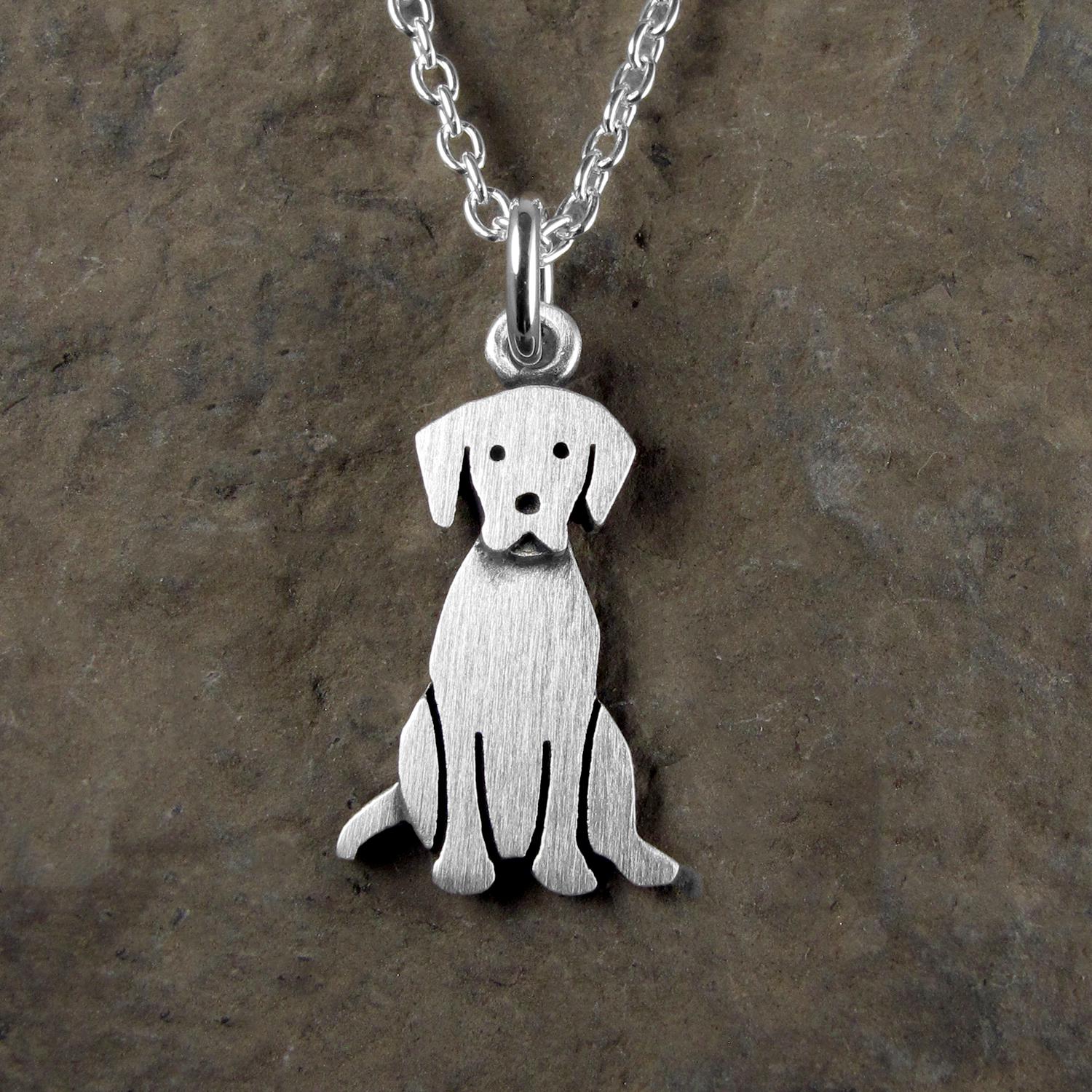 Labrador Retriever Pendant Necklace - Silver Plated