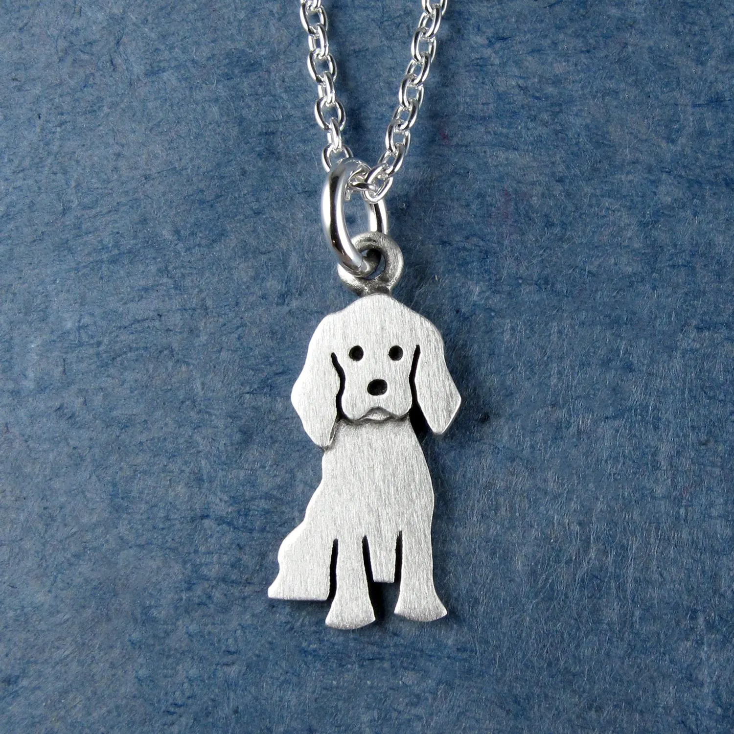Cocker Spaniel Pendant Necklace - Silver Plated