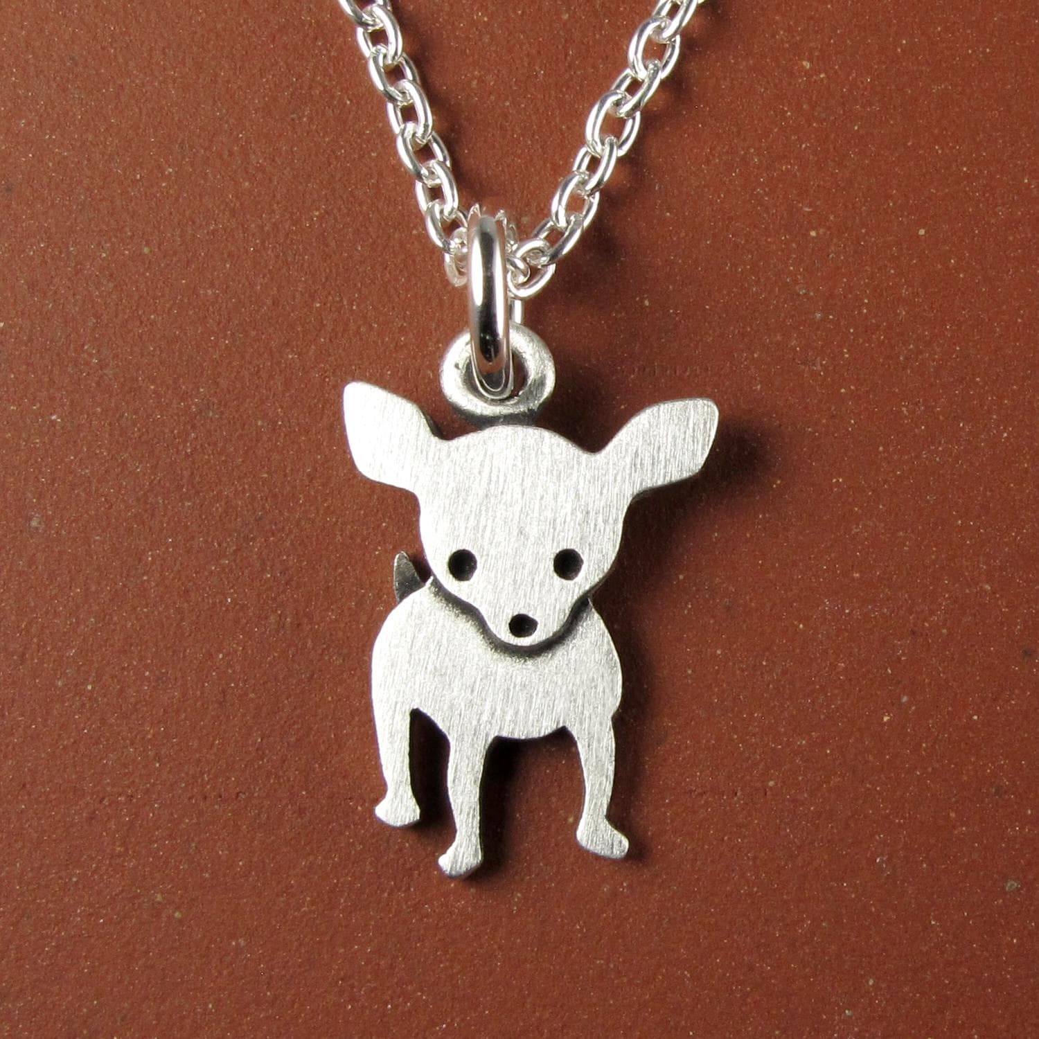 Chihuahua Pendant Necklace - Silver Plated