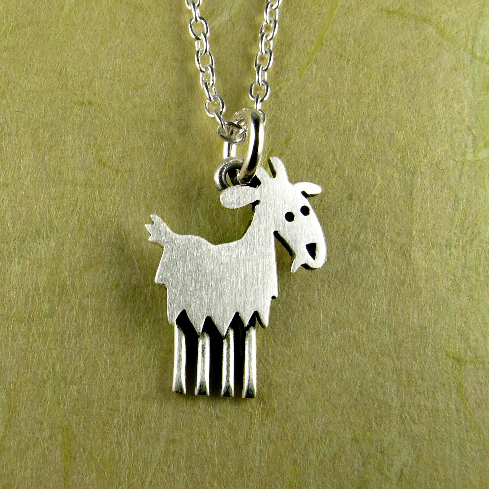 Goat Pendant Necklace - Silver Plated