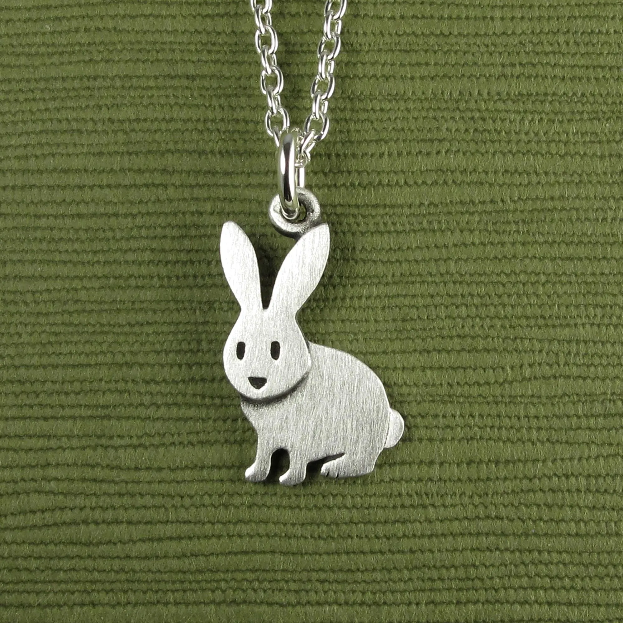 Rabbit Pendant Necklace - Silver Plated