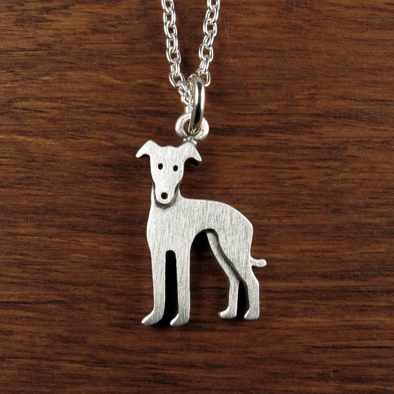 Greyhound Pendant Necklace - Silver Plated