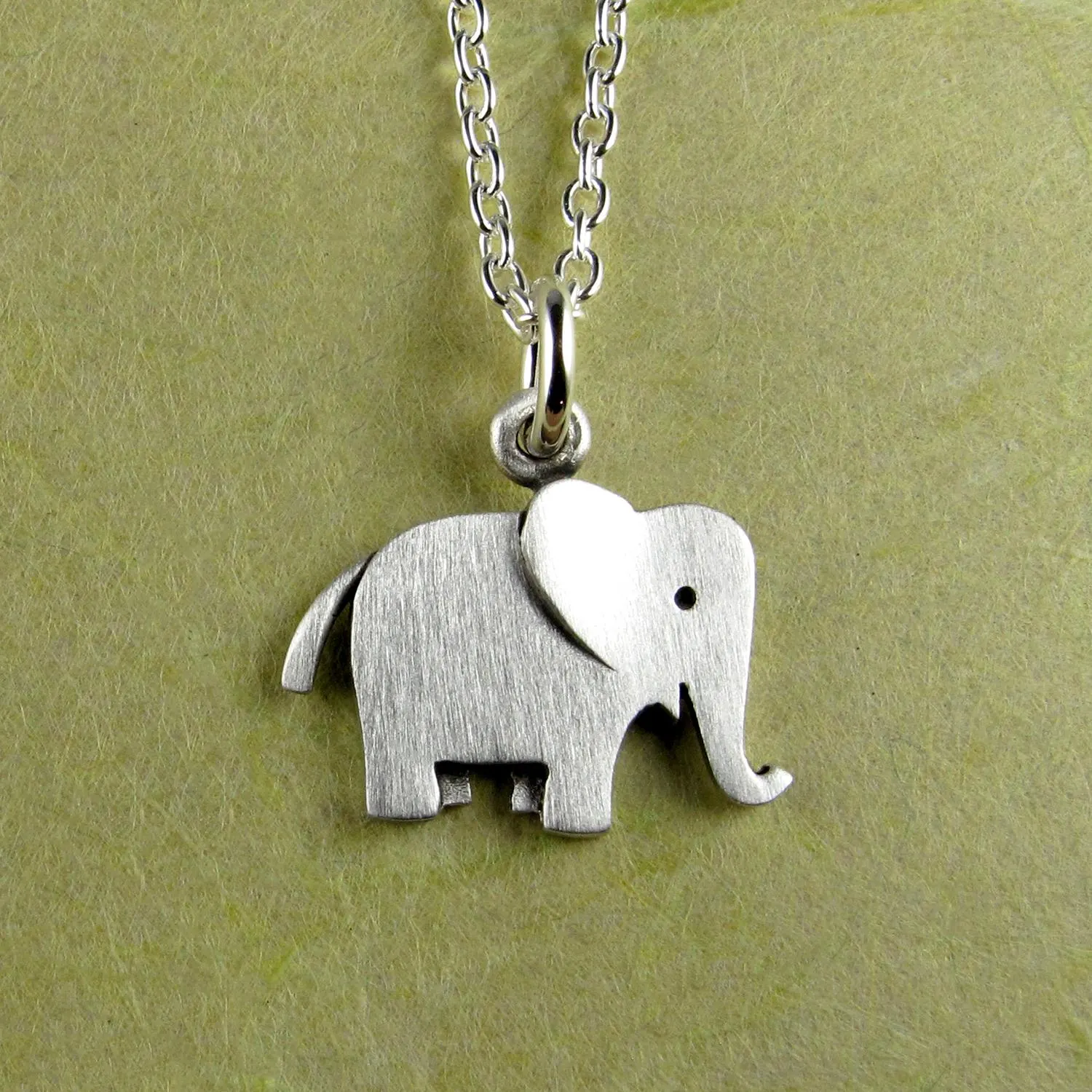 Elephant Pendant Necklace - Silver Plated