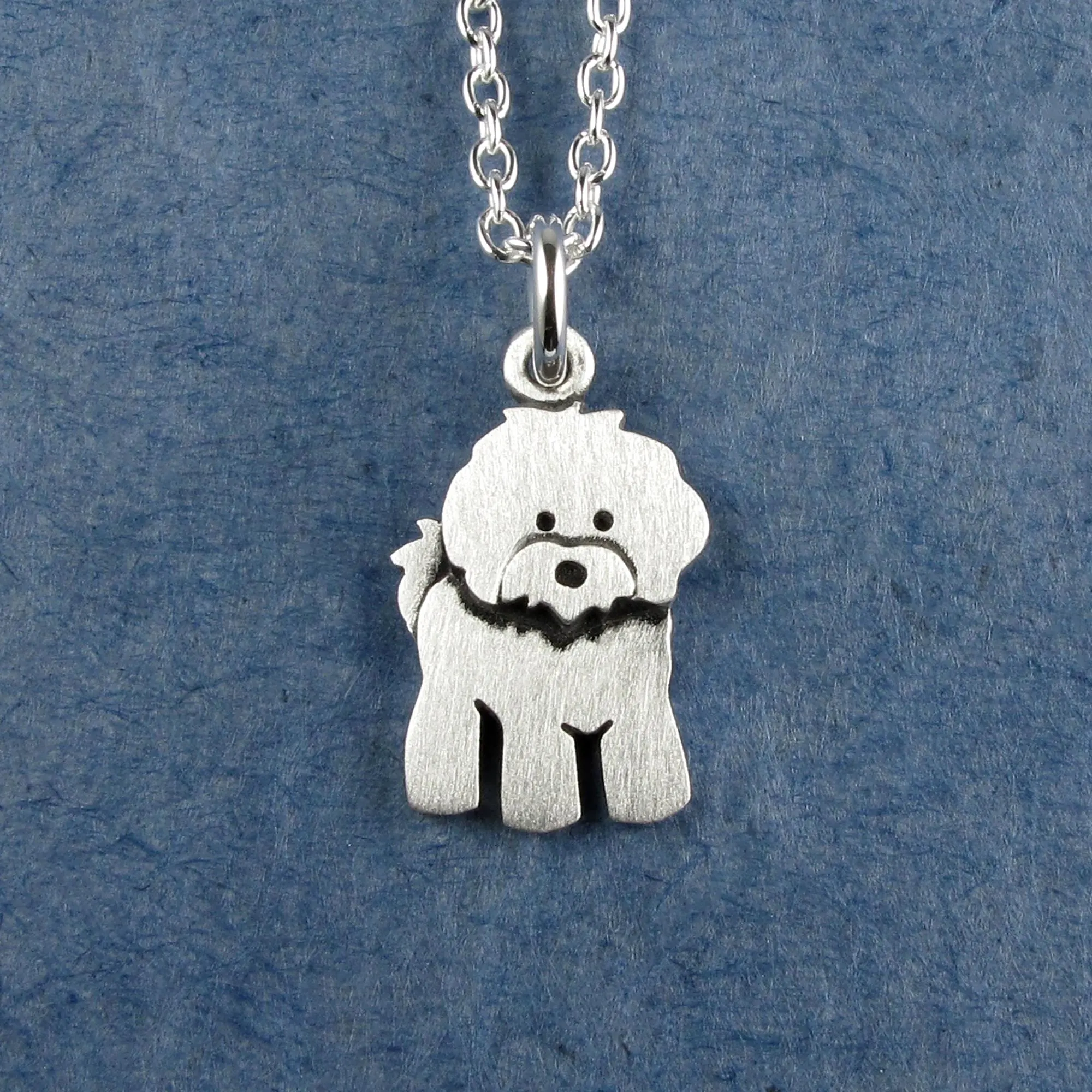 Bichon Frise Pendant Necklace - Silver Plated